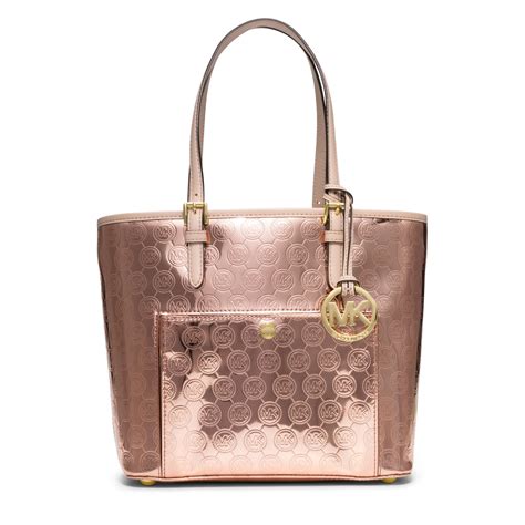 michael kors rose gold tote|michael kors gold handbag sale.